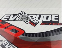 Evinrude 200HP E-tec HO 2011-2014 Graphite Cowl Outboard Decal Kit